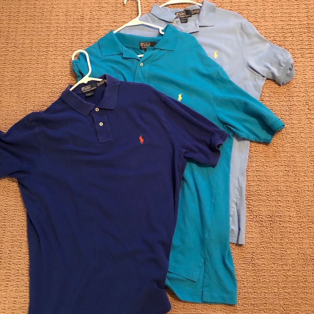3 Shades of Blue Polo Shirts (EXTRA LARGE)
